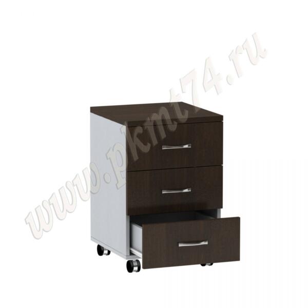 Тумба на колёсах для офиса МТ 09-10 Алюминий-Венге Тумба на колёсах для офиса МТ 09-10 Алюминий-Венге