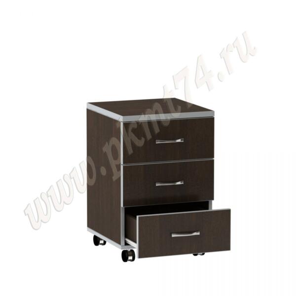 Тумба на колёсах для офиса МТ 09-10 Венге-Алюминий Тумба на колёсах для офиса МТ 09-10 Венге-Алюминий
