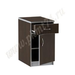 Тумба стационарная офисная с ящиком МТ 09-5 Венге-Алюминий