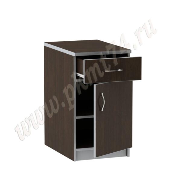 Тумба стационарная офисная с ящиком МТ 09-5 Венге-Алюминий
