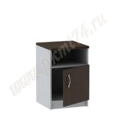 Тумба с нишей и дверкой для офиса МТ 09-6 Алюминий-Венге