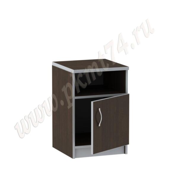 Тумба с нишей и дверкой для офиса МТ 09-6 Венге-Алюминий
