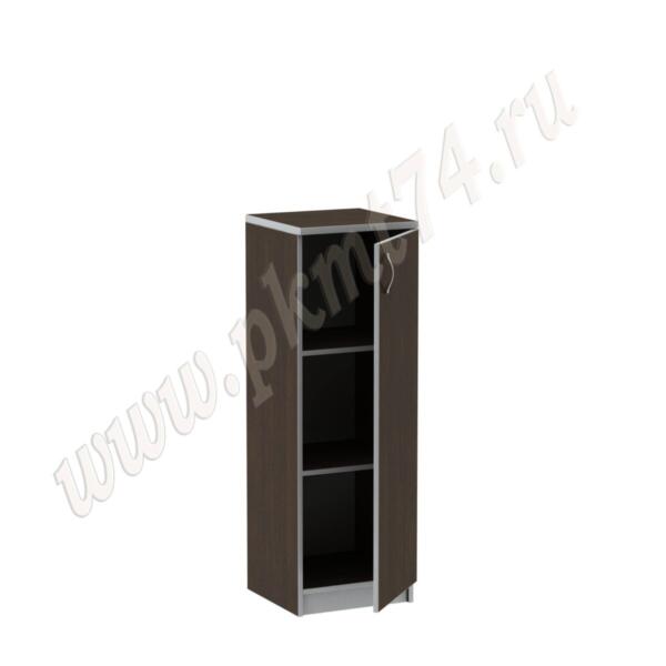 Пенал для офиса с двумя полками и дверкой МТ 13-5 Венге-Алюминий