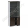Шкаф для документов со стеклянными фасадами МТ 14-4 Алюминий-Венге