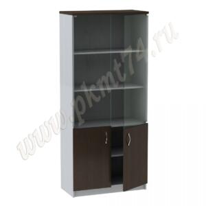 Шкаф для документов со стеклянными фасадами МТ 14-4 Алюминий-Венге Шкаф для документов со стеклянными фасадами МТ 14-4 Алюминий-Венге