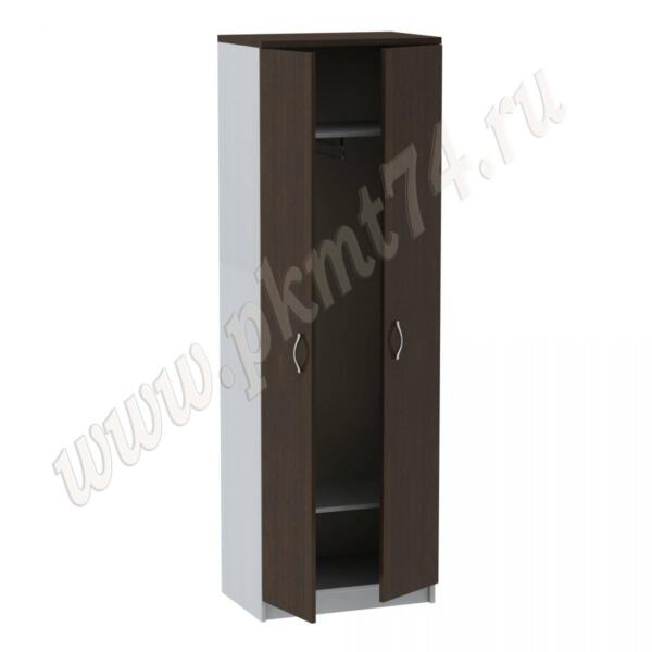 Шкаф для одежды в офис с выкатной штангой МТ 14-6 Алюминий-Венге
