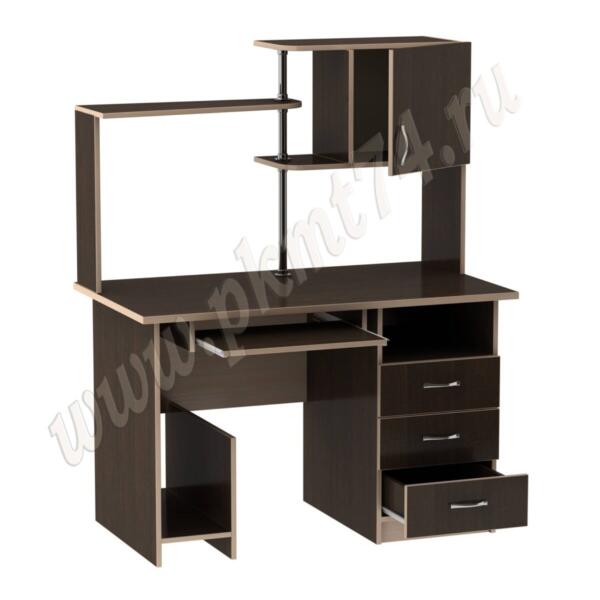 Стол компьютерный с полками МТ 07-11 Венге-Молочный Стол компьютерный с полками МТ 07-11 Венге-Молочный