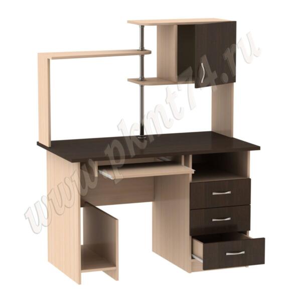 Стол компьютерный с полками МТ 07-11 Мол-Венге Стол компьютерный с полками МТ 07-11 Мол-Венге