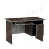 Стол компьютерный для офиса с тумбой МТ 07-2 Венге-Алюминий