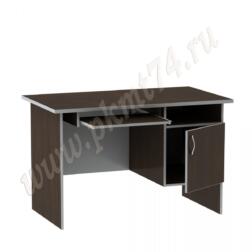 Стол компьютерный для офиса с тумбой МТ 07-2 Венге-Алюминий