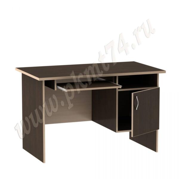 Стол компьютерный для офиса с тумбой МТ 07-2 Венге-Молочный