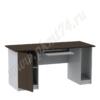 Стол компьютерный двухтумбовый для офиса МТ 07-4 Алюминий-Венге