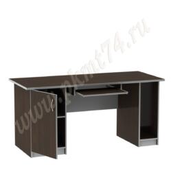 Стол компьютерный двухтумбовый для офиса МТ 07-4 Венге-Алюминий