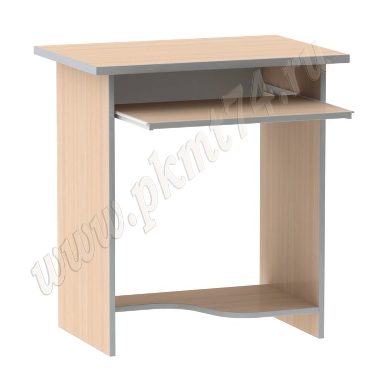 Компьютерный стол МТ 07-7 Молочный-Алюм