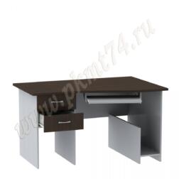Компьютерный стол для офиса угловой МТ 07-9 Алюминий-Венге