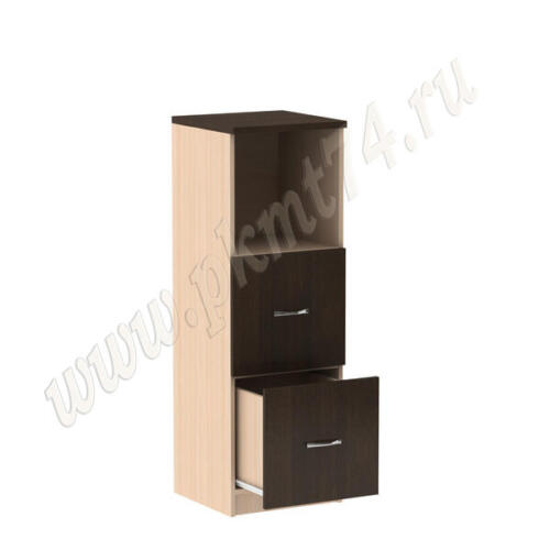 Пенал с двумя выдвижными ящиками и нишей МТ 13-2 Мол-Венге