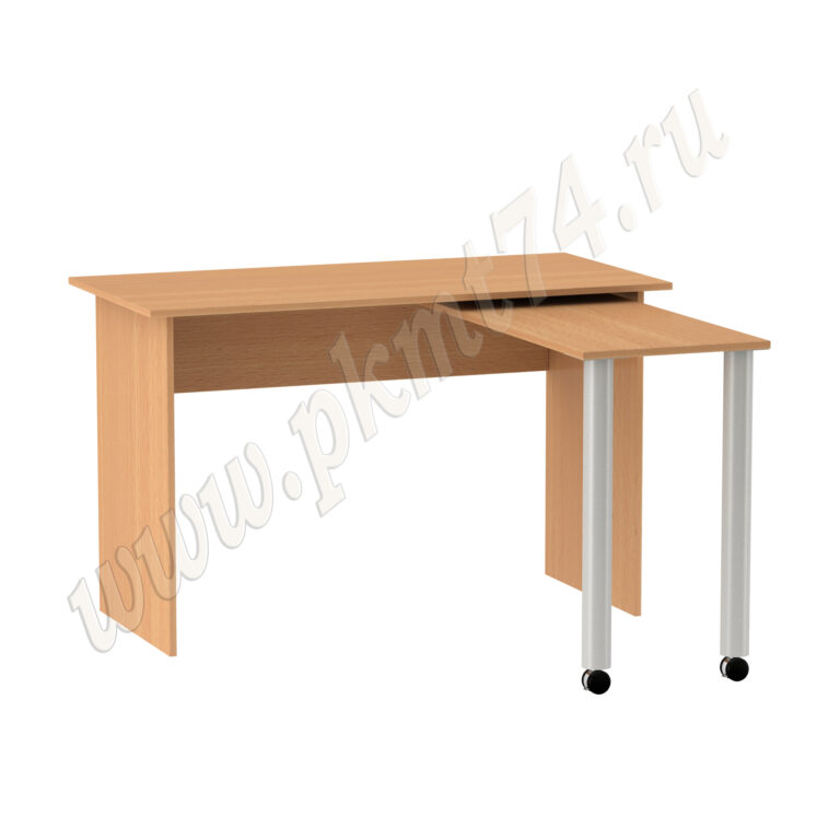 Раздвижной стол для общежития МТ 06-24 Бук Бавария светлый