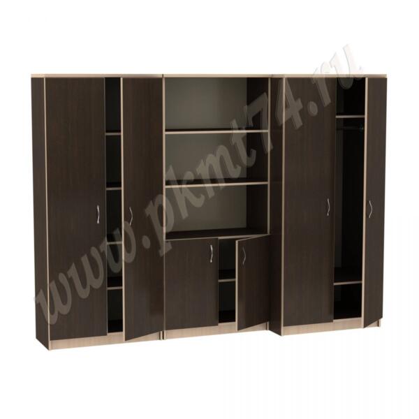 Секция из трех шкафов для офиса МТ 14-34-1 Венге-Молочный