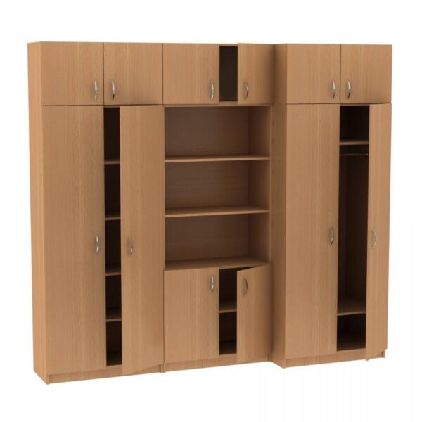 Секция из трех шкафов с антресолями МТ 14-34-7 Бук