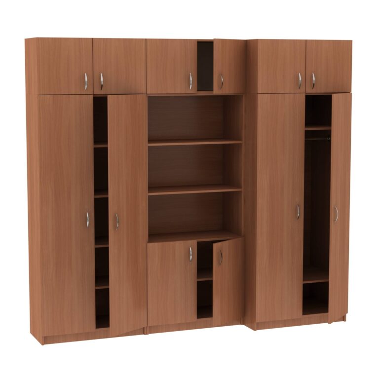 Секция из трех шкафов с антресолями МТ 14-34-7 Вишня Оксфорд