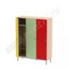 Шкаф детский трехсекционный без короба МТ 17-78 Мол-Желт-Салат-Крас