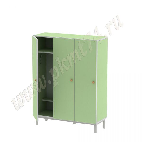 Шкаф детский трехсекционный без короба МТ 17-78 Салатовый