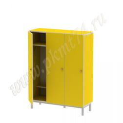 Шкаф детский трехсекционный без короба МТ 17-78 Жёлтый Шкаф детский трехсекционный без короба МТ 17-78 Жёлтый
