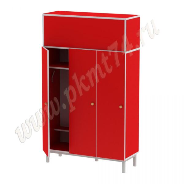 Шкаф детский трехсекционный МТ 17-78 Красный