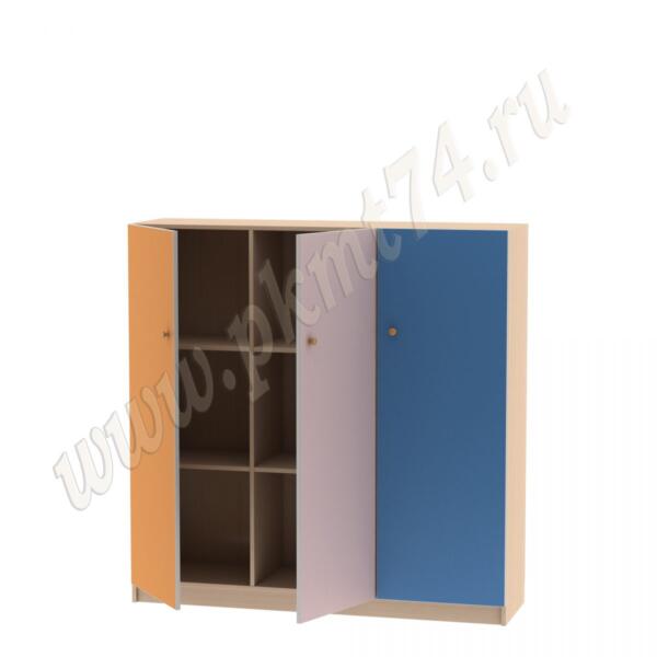 Шкаф для белья МТ 17-17 Дуб Молочный-Оранж-Ирис-Голубой