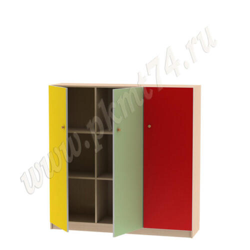 Шкаф для белья МТ 17-17 Дуб Молочн-Желт-Салат-Красн