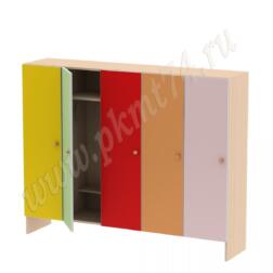 Шкаф для детей пятиместный без короба МТ 17-18 Мол-Жёлт-Салат-Красн-Оранж-Ирис Шкаф для детей пятиместный без короба МТ 17-18 Мол-Жёлт-Салат-Красн-Оранж-Ирис
