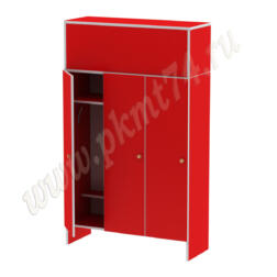Шкаф для детей трехместный МТ 17-15 Красный