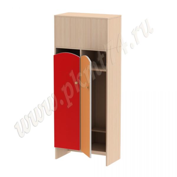 Шкаф для детской одежды МТ 17-98 Молочный-Красно-Оранж Шкаф для детской одежды МТ 17-98 Молочный-Красно-Оранж