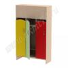 Шкаф для детской одежды Волна 3 МТ 17-97 Дуб Молочный-Салатовый-Желт-Кр