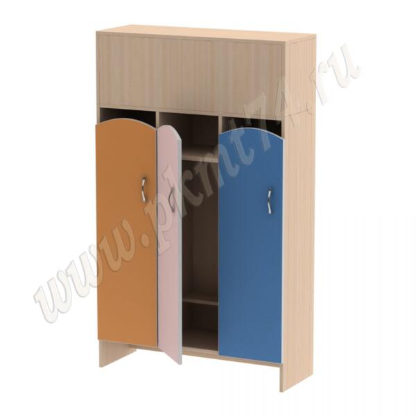 Шкаф для детской одежды Волна 3 МТ Дуб Молочный МТ 17-97 Мол-Оранж-Ирис-Голубой