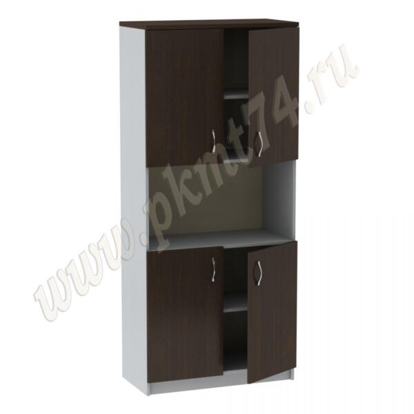 Шкаф для документов с нишей МТ 14-36 Алюминий-Венге