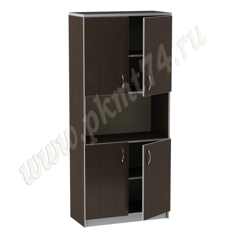 Шкаф для документов с нишей МТ 14-36 Венге-Алюминий