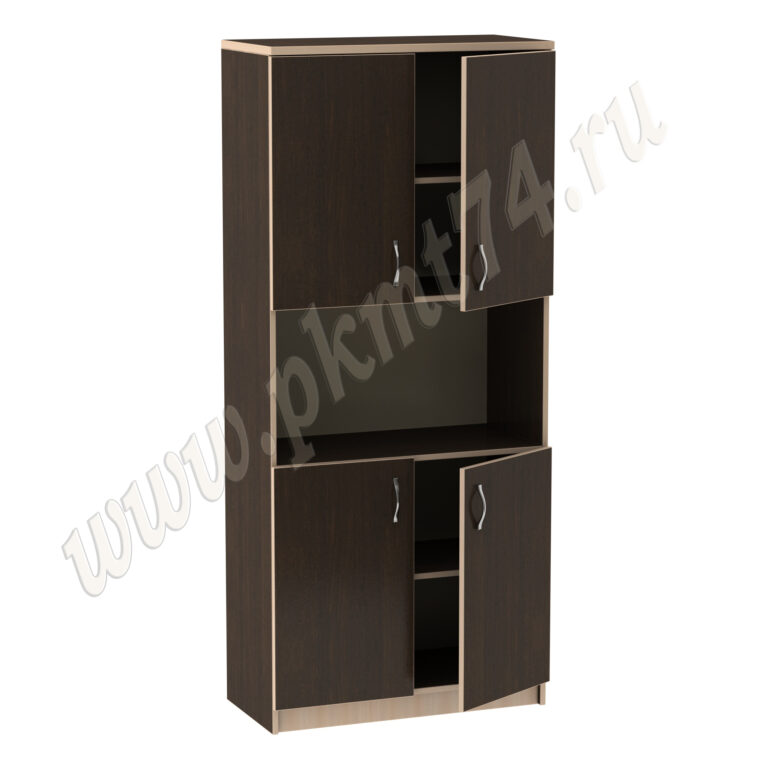 Шкаф для документов с нишей 14-36 Венге-Молочный