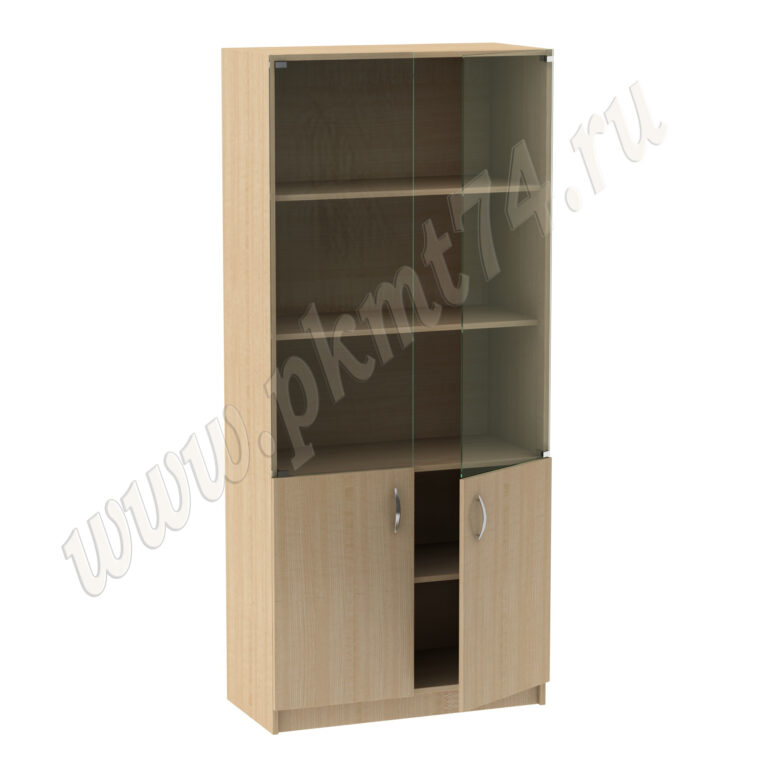 Шкаф для документов закрытый со стеклом МТ 14-4 Клён