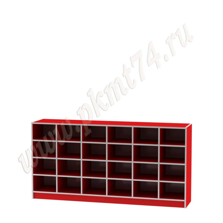 Шкаф для горшков 24 ячейки Мт 17-42 Красный