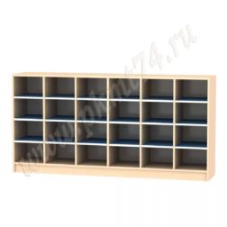 Шкаф для горшков 24 ячейки Мт 17-42 Дуб Молочный-Синий Шкаф для горшков 24 ячейки Мт 17-42 Дуб Молочный-Синий