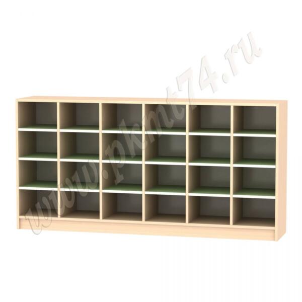 Шкаф для горшков 24 ячейки Мт 17-42 Дуб Молочный-Салатовый