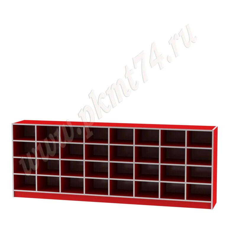 Шкаф для горшков 32 ячейки МТ 17-43 Красный