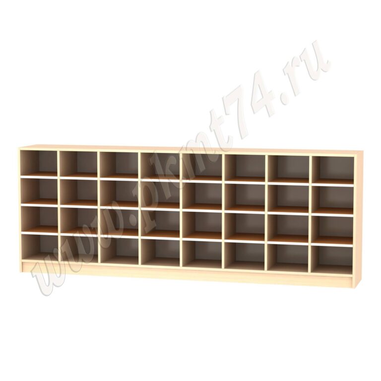 Шкаф для горшков 32 ячейки МТ 17-43 Дуб Молочный-Оранжевый