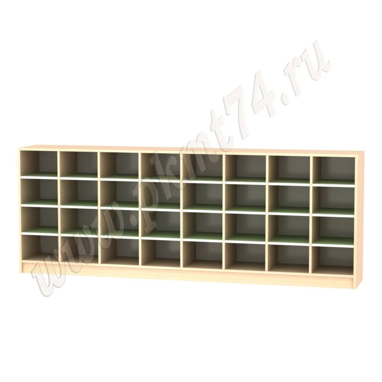 Шкаф для горшков 32 ячейки МТ 17-43 Дуб Молочный-Салатовый