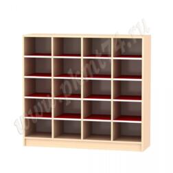 Шкаф для горшков МТ 17-41 Дуб Молочный-Красный