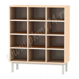 Шкаф для горшков на 12 ячеек МТ 17-84 Дуб Молочный-Оранжевый