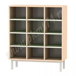 Шкаф для горшков на 12 ячеек МТ 17-84 Дуб Молочный-Салатовый