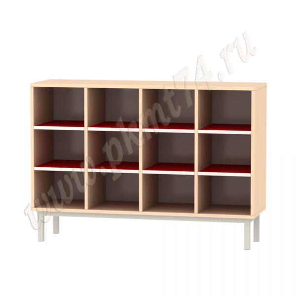 Шкаф для горшков на каркасе МТ 17-81 Дуб Молочный-Красный