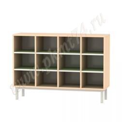 Шкаф для горшков на каркасе МТ 17-81 Дуб Молочный-Салатовый